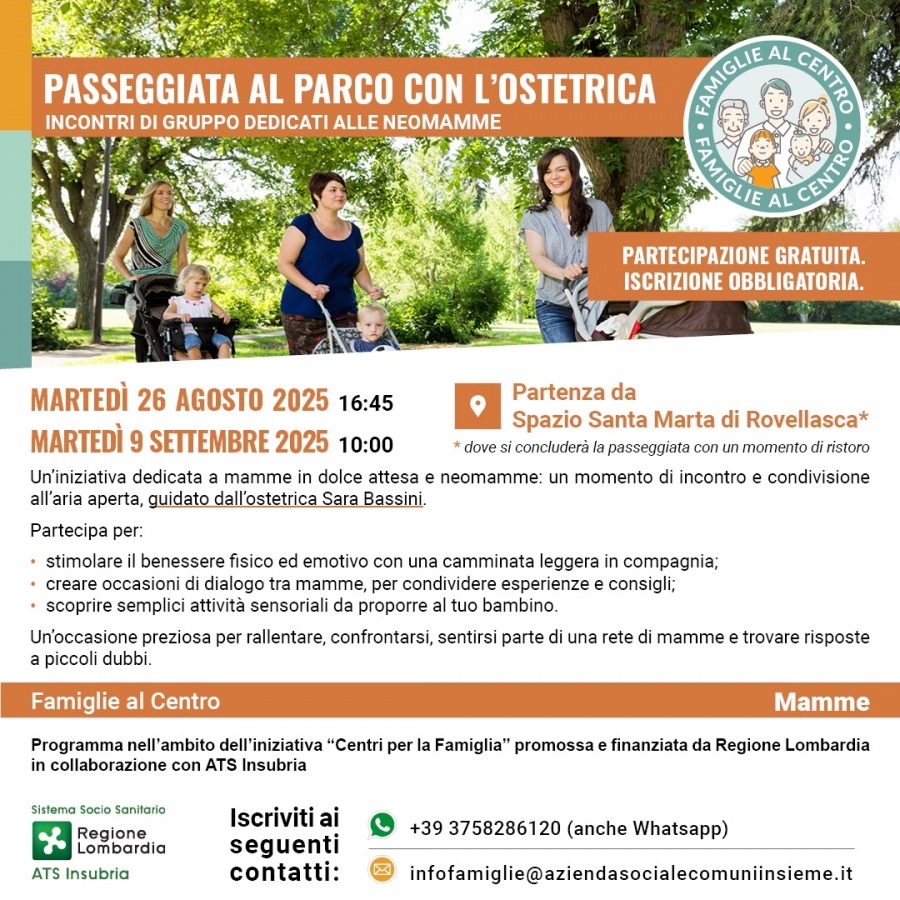 PASSEGGIATA NEL PARCO BURGHE' CON L'OSTETRICA